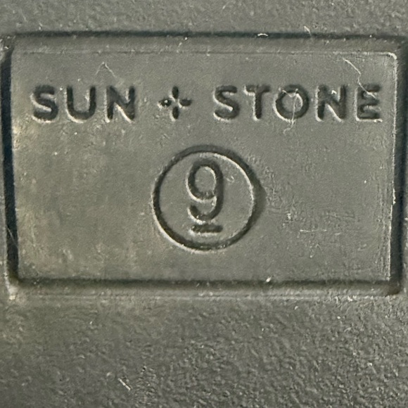 Sun & Stone Edgy Platform Chunky Block Heel Combat Moto Boots | Black | Sz 9 - Picture 12 of 14